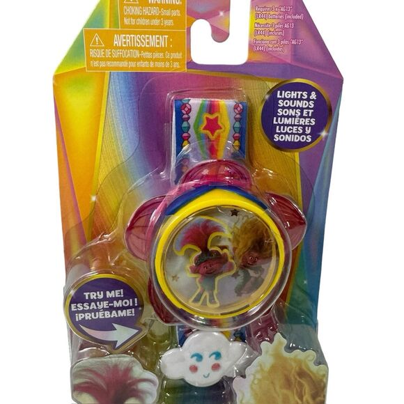 DreamWorks Trolls Band Together 9" Hug Time Talking Bracelet Light & Sound - Picture 3 of 10